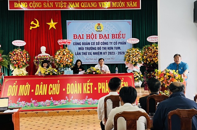 Đại hội Công đoàn cơ sở Công ty Cổ phần Môi trường đô thị Kon Tum lần thứ XV, nhiệm kỳ 2023-2028.