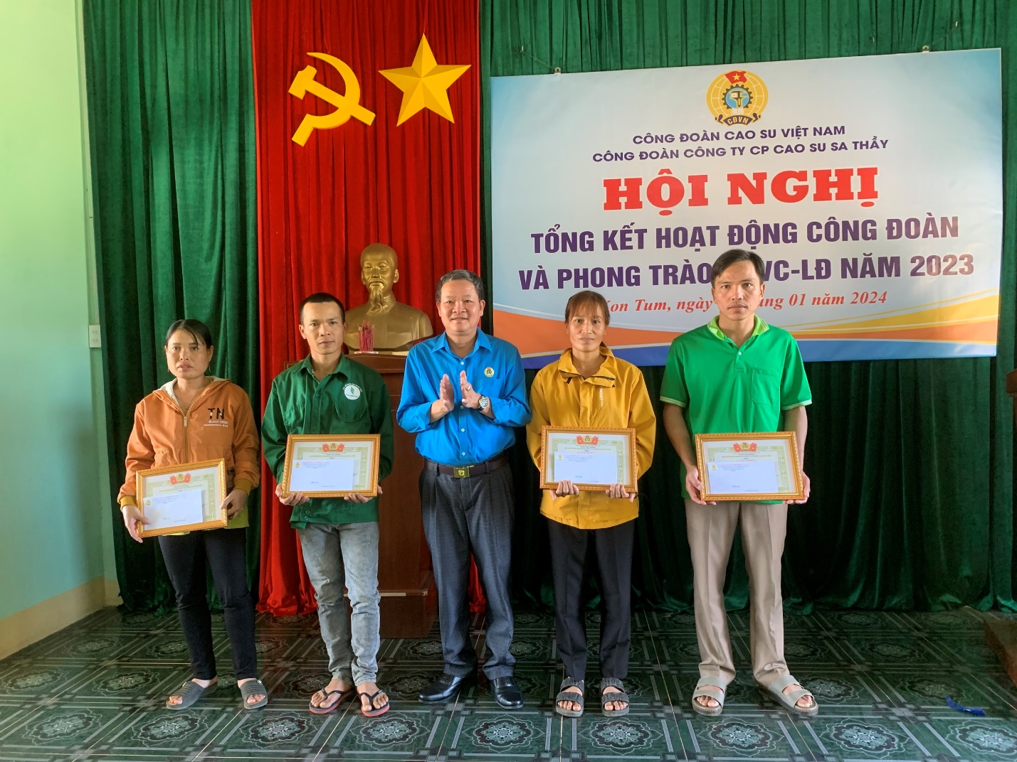 Công đoàn Công ty Cổ phần Cao su Sa Thầy, tổng kết hoạt động công đoàn  và phong trào công nhân lao động năm 2023