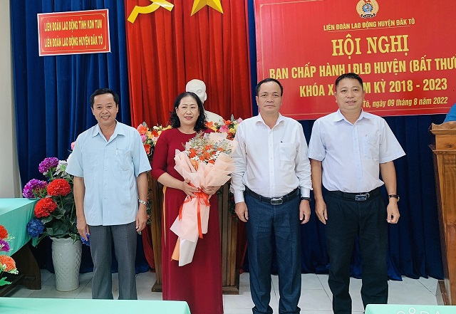 Bầu chức danh Chủ tịch Liên đoàn Lao động huyện Đăk Tô, nhiệm kỳ 2018- 2023