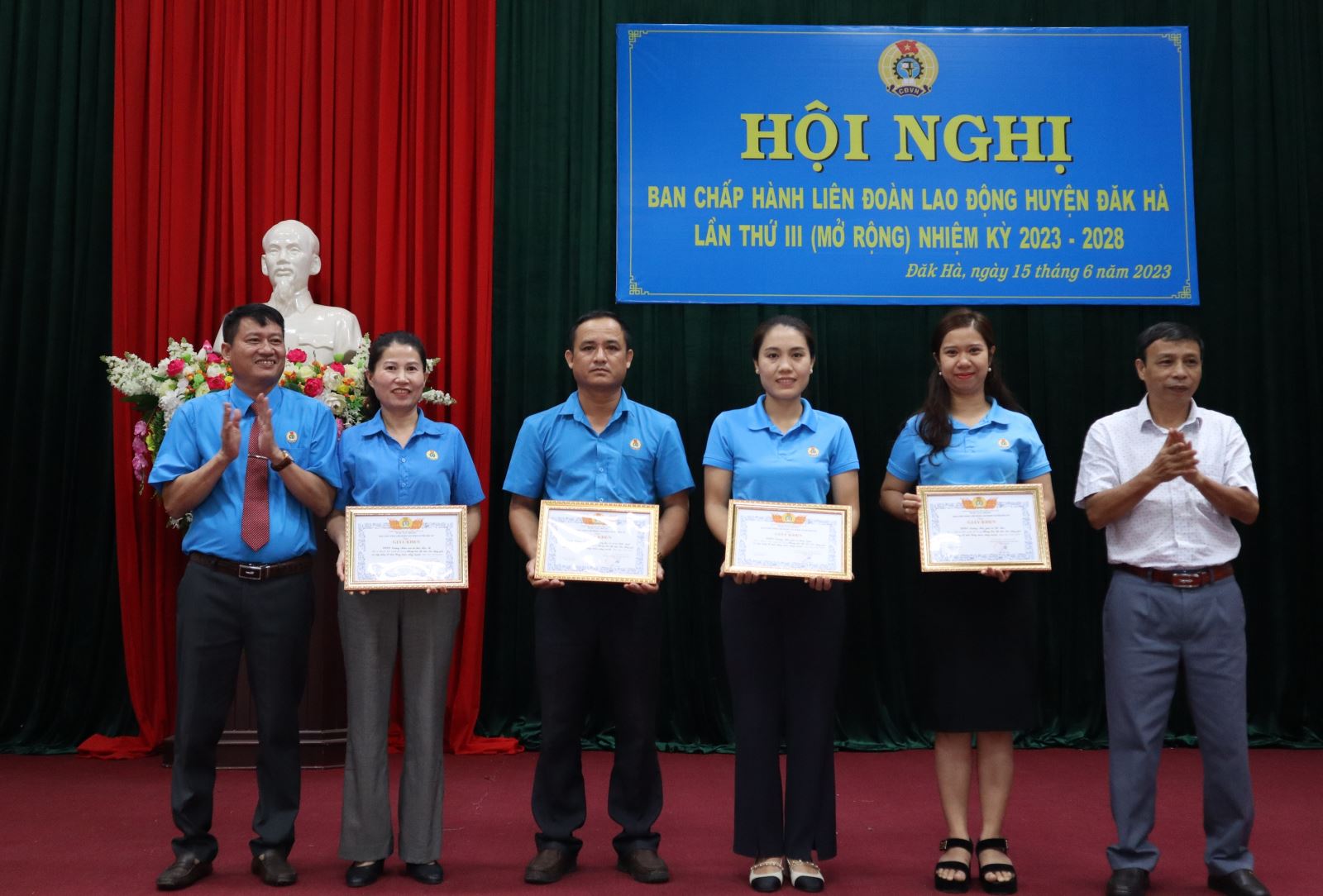 Liên đoàn Lao động huyện Đăk Hà sơ kết 6 tháng đầu năm 2023