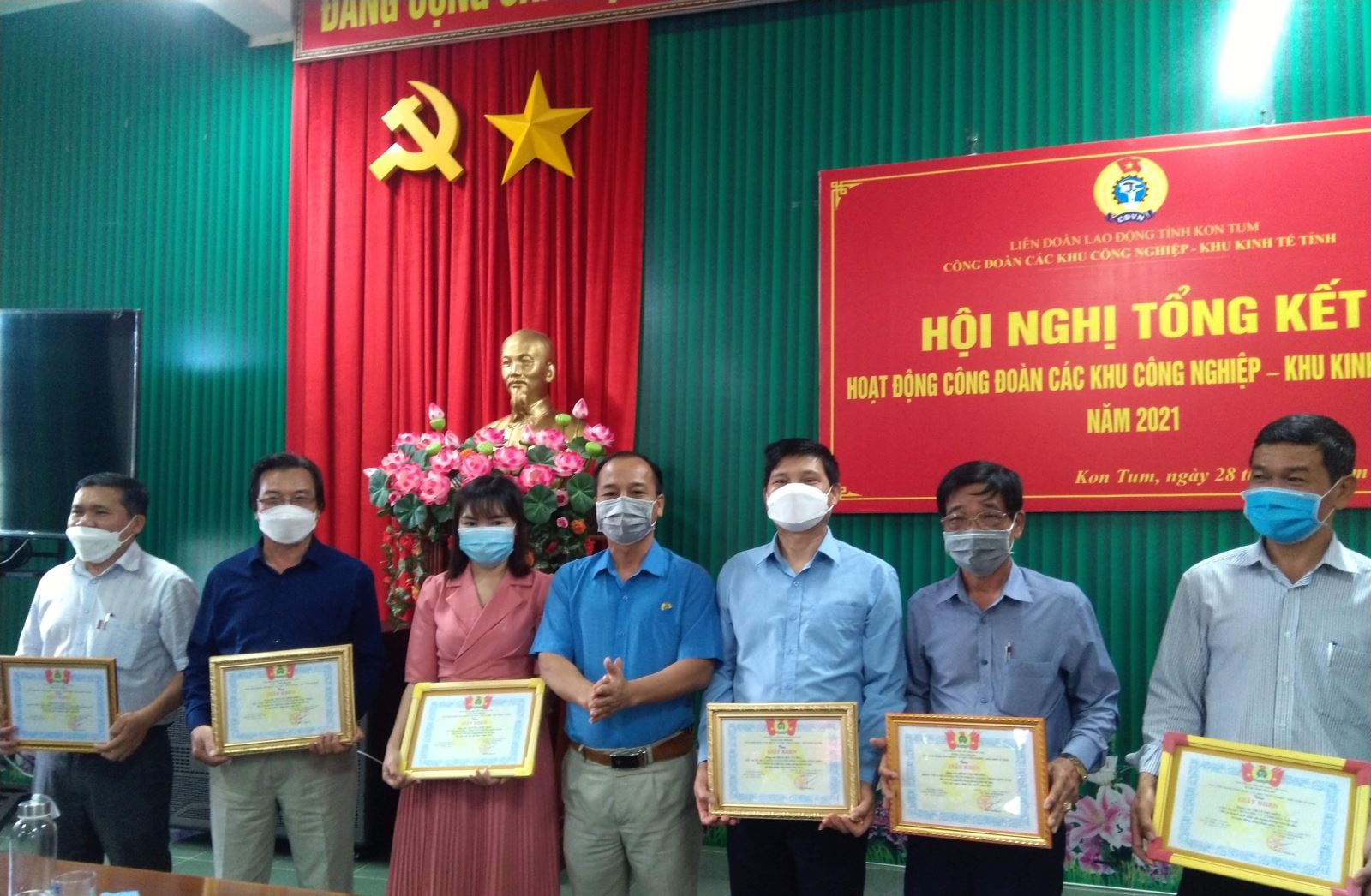 Hội nghị tổng kết hoạt động Công đoàn các Khu công nghiệp - Khu kinh tế tỉnh năm 2021