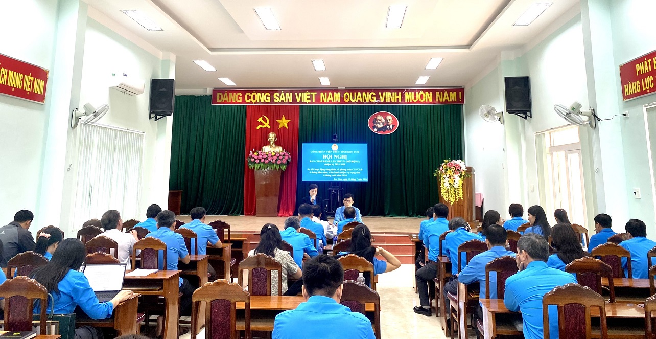 Hội nghị Ban chấp hành Công đoàn Viên chức tỉnh Kon Tum lần thứ 4, nhiệm kỳ 2023-2028