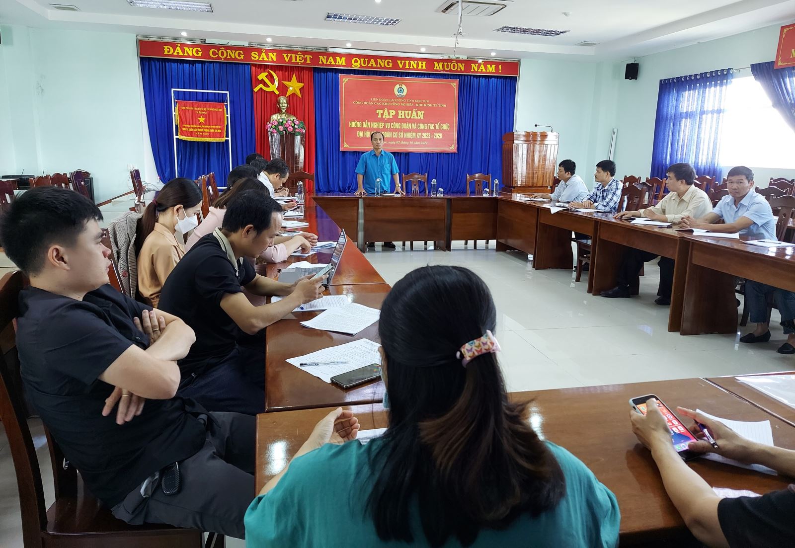 Công đoàn các Khu công nghiệp – Khu kinh tế tỉnh tập huấn nghiệp vụ công tác công đoàn và Đại hội Công đoàn cơ sở nhiệm kỳ 2023-2028
