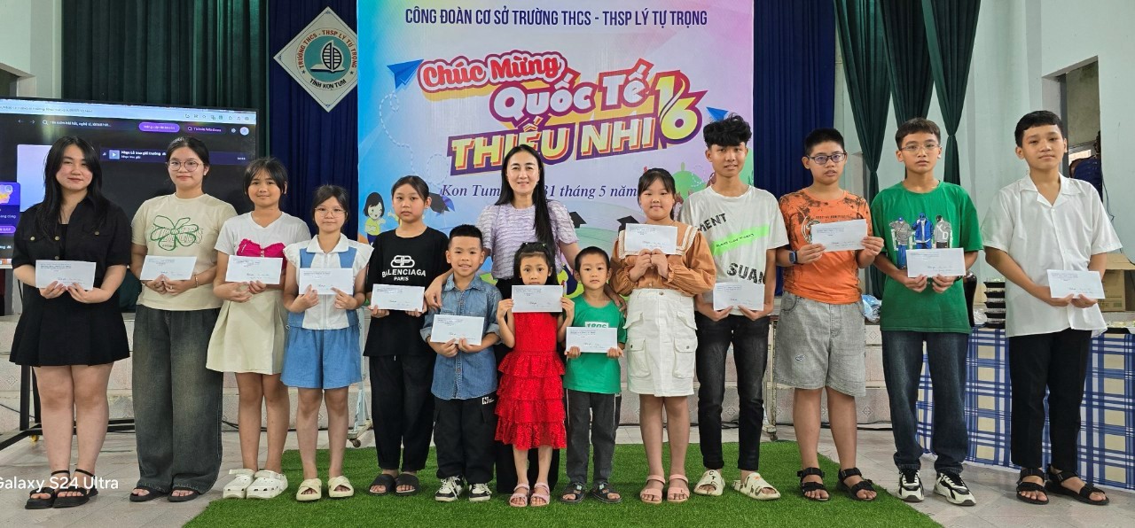 Trường THCS THSP Lý Tự Trọng Tổ chức Tết thiếu nhi 01/6 cho con em cán bộ, giáo viên, nhân viên