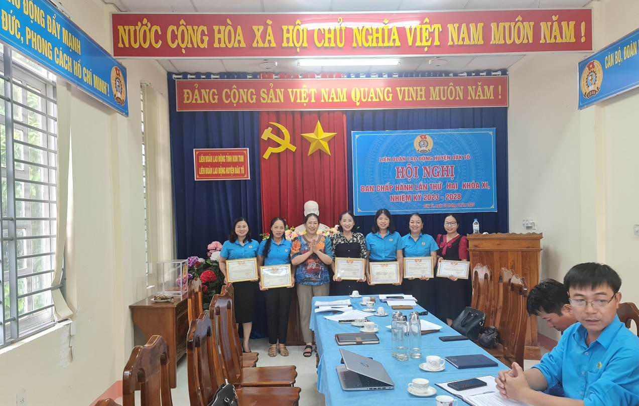 Liên đoàn Lao động huyện Đăk Tô sơ kết 6 tháng đầu năm, triển khai nhiệm vụ 6 tháng cuối năm 2023